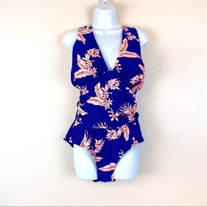You Di An V Neck One Piece Floral Swim Suit Size 2X